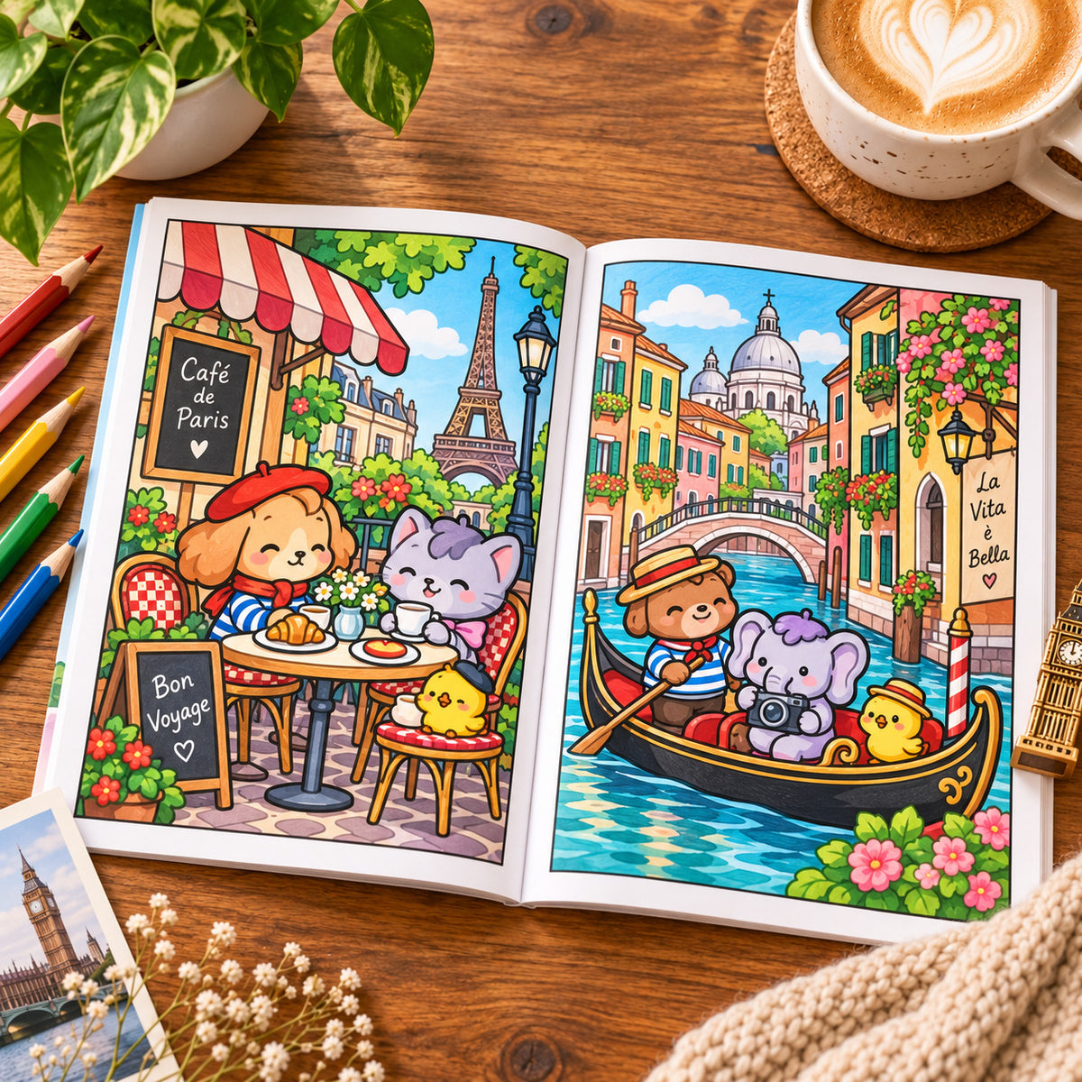 Cozy Europe – Cozy Coloring Book in Europe