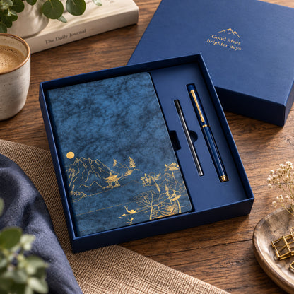 Coffret carnet A5 avec stylo – 200 pages, idée cadeau papeterie