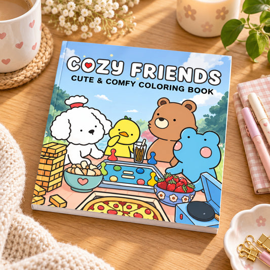 Cozy Friends – Livre de coloriage amis cosy