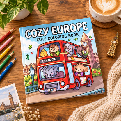 Cozy Europe – Cozy Coloring Book in Europe