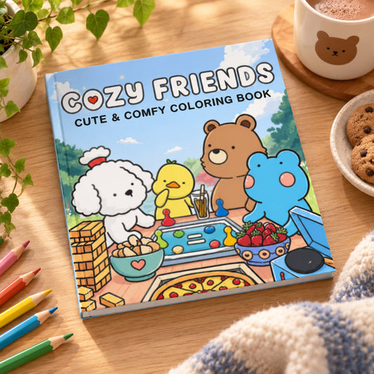 Cozy Friends – Livre de coloriage amis cosy