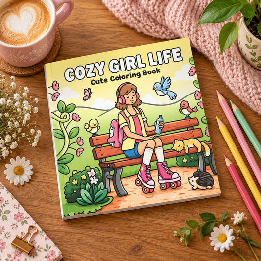 Cozy Girl Life – Livre de coloriage cosy pour adultes