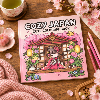 Cozy Japan – Livre de coloriage japonais cosy