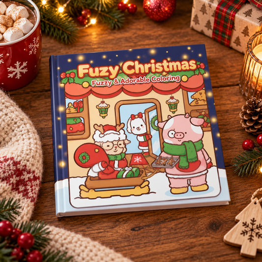 Fuzzy Christmas – Livre de coloriage de Noël cosy