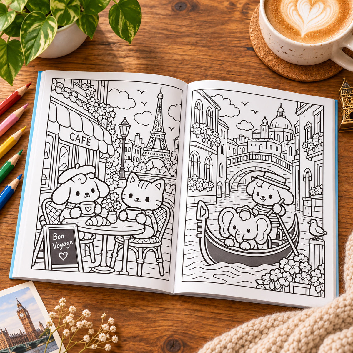 Cozy Europe – Cozy Coloring Book in Europe