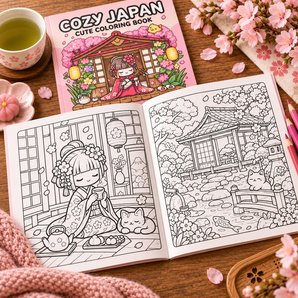 Cozy Japan – Livre de coloriage japonais cosy