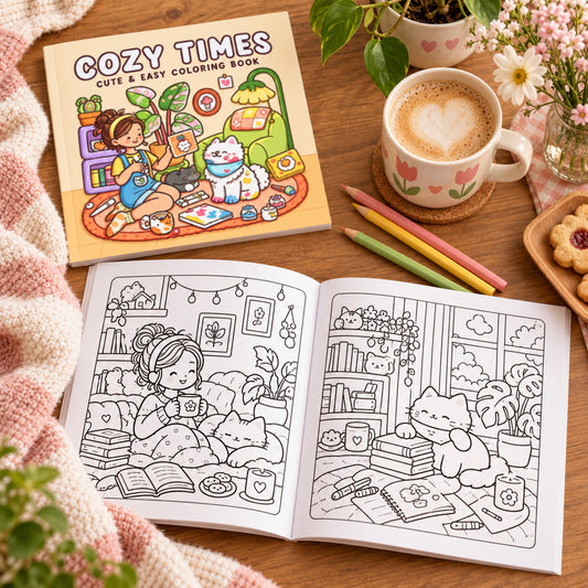 Cozy Times – Livre de coloriage cosy