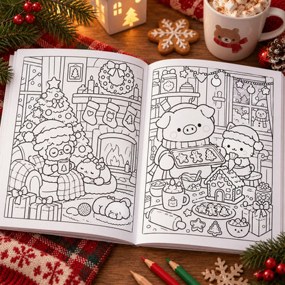 Fuzzy Christmas – Cozy Christmas Coloring Book