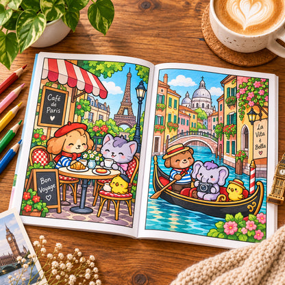 Cozy Europe – Cozy Coloring Book in Europe