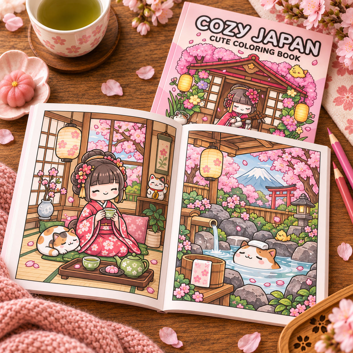 Cozy Japan – Livre de coloriage japonais cosy